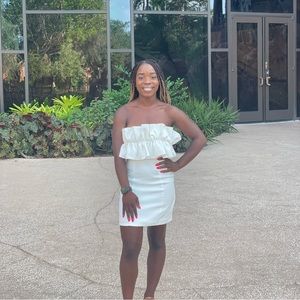 White Strapless Dress